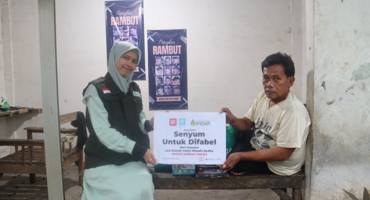 Senyum Untuk Difabel: Alhamdulillah LAZ RYDHA Bersama Aplikasi LinkAja Hadirkan Kembali Senyum Pak Saepudin Dalam Memperjuangkan Hidupnya