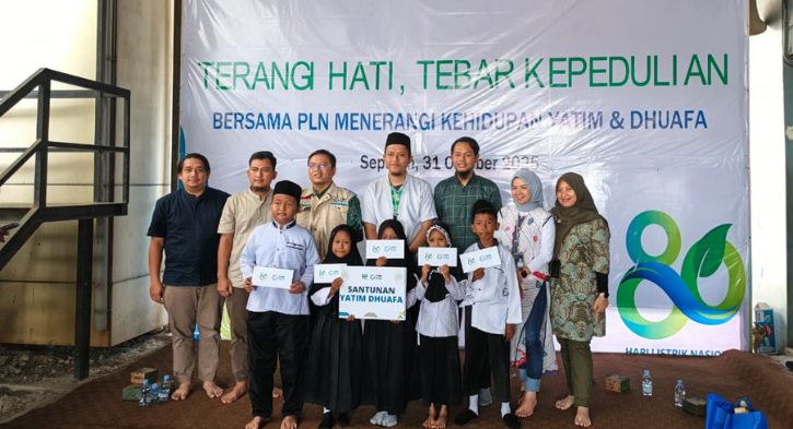 Bersinergi Menyalakan Harapan: YBM PLN Teluk Naga dan LAZ RYDHA Terangi Hati di Hari Listrik Nasional ke-80