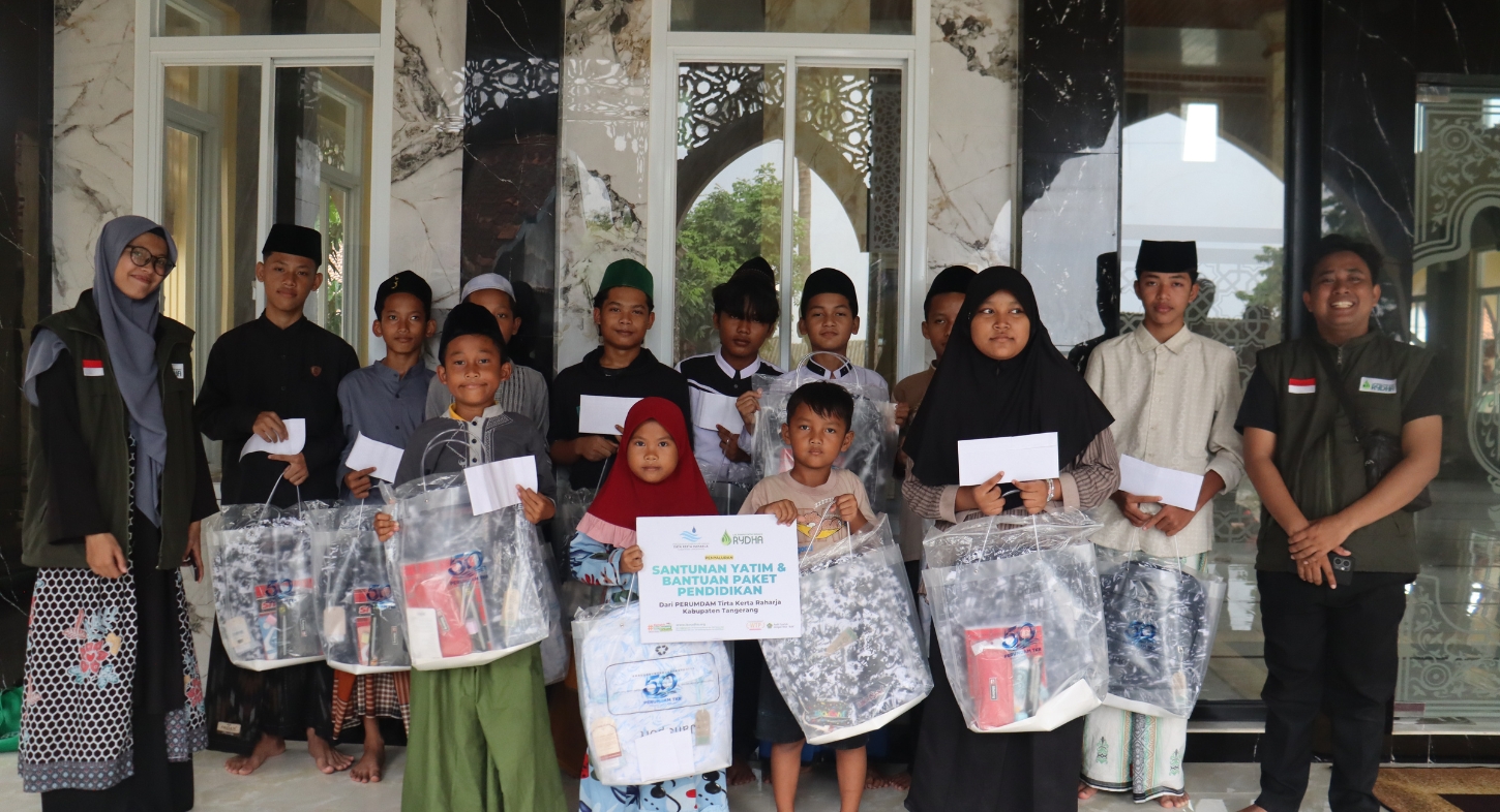 Penyaluran Santunan Yatim & 16 Paket Pendidikan untuk Yatim di Kampung Nibung, Kecamatan Kemiri, Kabupaten Tangerang Dari Kebaikan Donatur Perumdam TKR Kab. Tangerang Melalui LAZ RYDHA Menghadirkan Senyum Haru dan Kebahagiaan