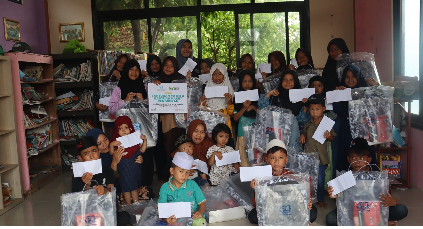 Penyaluran Santunan Yatim & Paket Pendidikan Untuk TBM Umah Ilmu dari Kebaikan Donatur Perumdam TKR Kab. Tangerang Melalui LAZ RYDHA Menghadirkan Senyum Haru dan Kebahagiaan bagi Anak-Anak Yatim