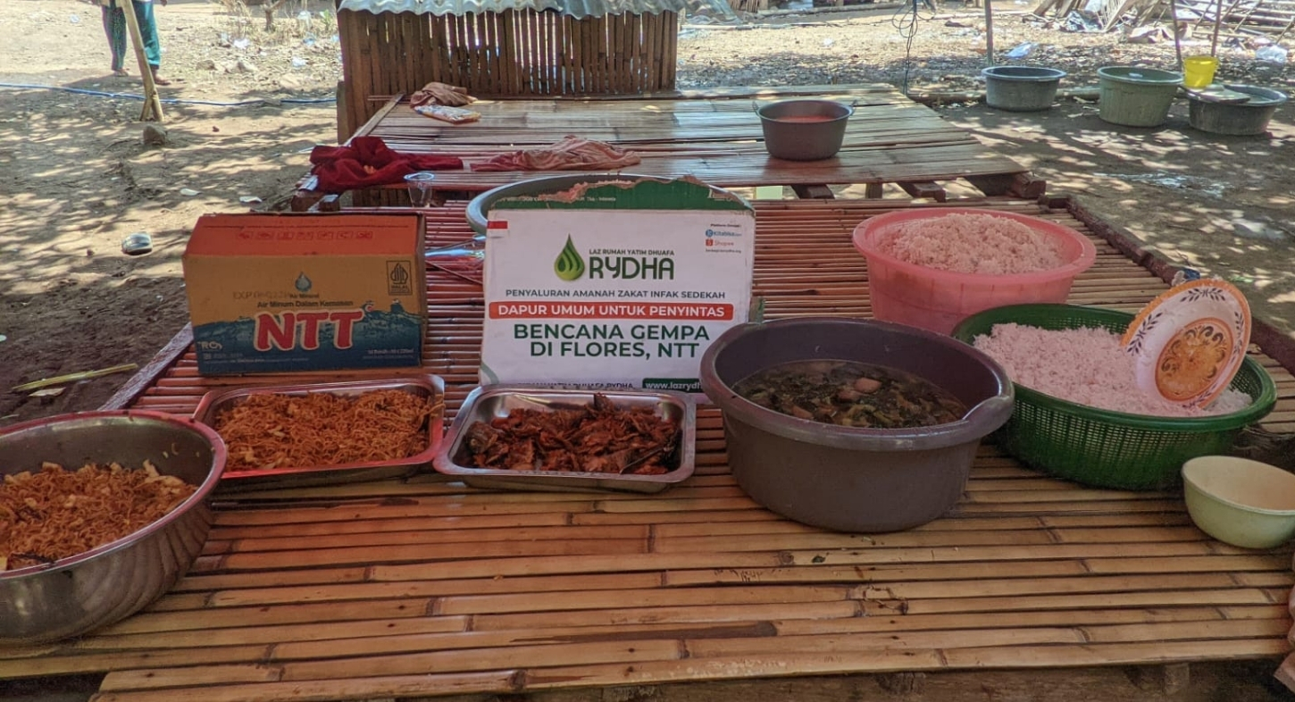 Dari Infaq dan Sedekahmu Kini Jadi Dapur Umum Yang Hangat Untuk Penyintas Gempa di NTT