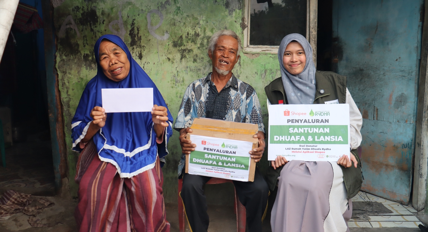 Penyaluran Bantuan Santunan Dhuafa Lansia Oleh LAZ Rumah Yatim Dhuafa Rydha Melalui Aplikasi Shopee Hadirkan Manfaat dan Kebahagiaan