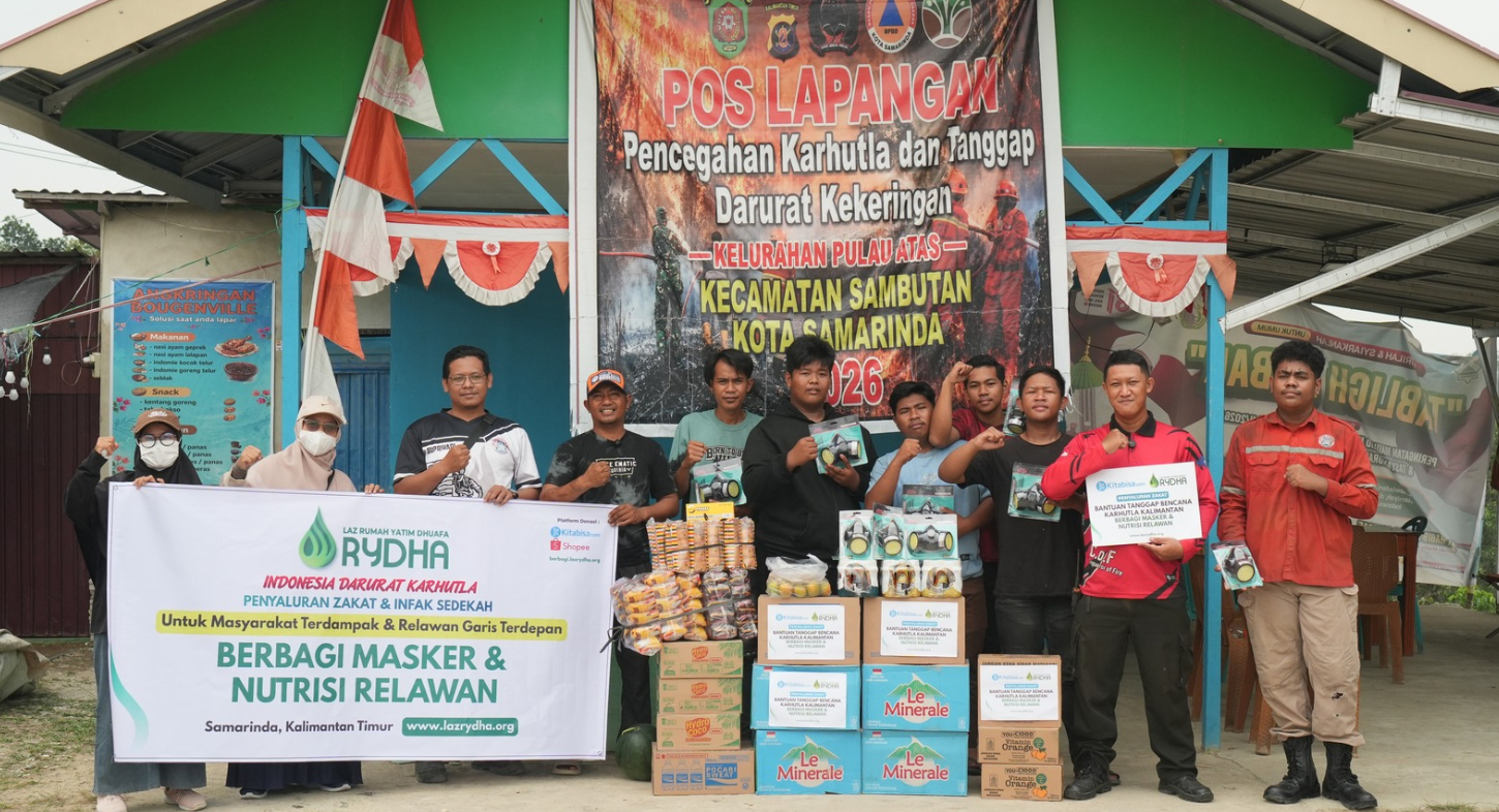 Wujud Nyata Amanah Donatur, LAZ RYDHA Salurkan Bantuan Nutrisi untuk 25 Relawan Pemadam Karhutla di Samarinda